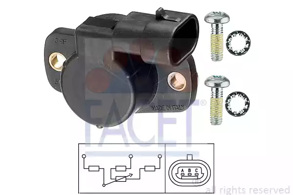 Αισθητήρας πεταλούδας γκαζιού RENAULT CLIO 2001 - 2005 FACET 10.5083