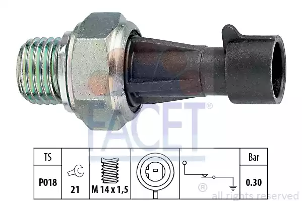 Διακόπτης (βαλβίδα) πίεσης λαδιού SUZUKI SWIFT 2006 - 2008 ( RS ) FACET 7.0096