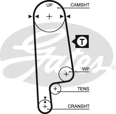 Οδοντωτός ιμάντας HONDA CIVIC 1990 -1992 ( EC / D / E / F ) GATES 5232XS