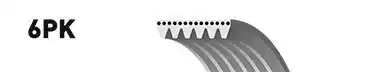 Ιμάντας poly-V HYUNDAI COUPE 2001 - 2004 ( GK ) GATES 6PK2000