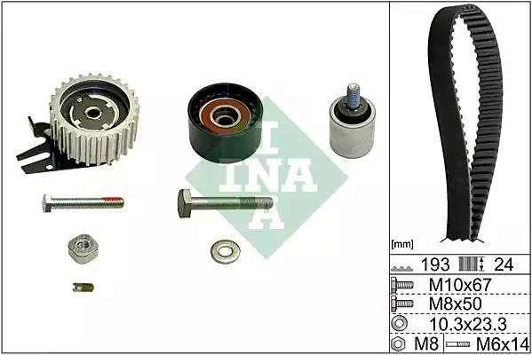 Σετ οδοντωτού ιμάντα OPEL ASTRA 2010 - 2013 ( J ) INA 530 0619 10 Σετ οδοντωτού ιμάντα OPEL ASTRA 2010 - 2013 ( J ) INA 530 0619 10