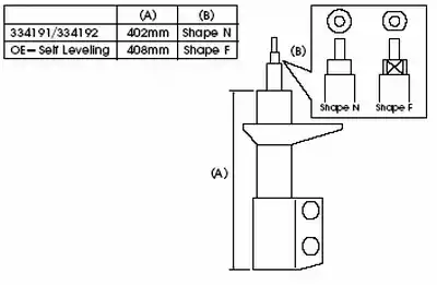 Αμορτισέρ SUBARU FORESTER 2000 - 2002 ( SF ) KYB 334191