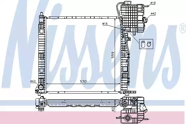 Ψυγείο νερού/εξαρτήματα MERCEDES VITO 1996 - 2003 ( W638 ) NISSENS 62559A Ψυγείο νερού/εξαρτήματα MERCEDES VITO 1996 - 2003 ( W638 ) NISSENS 62559A