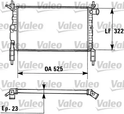 Ψυγείο Νερού OPEL ASTRA 1991 - 1994 ( F ) VALEO 730975