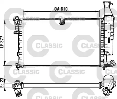 Ψυγείο Νερού PEUGEOT PARTNER 1996 - 2002 VALEO 042706315