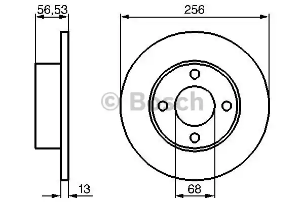 Δισκόπλακες AUDI 80 1991 - 1995 ( 8C ) ( B4 ) BOSCH 0 986 478 130