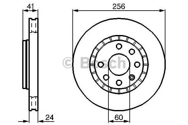 Δισκόπλακες OPEL KADETT 1984 - 1994 ( E ) BOSCH 0 986 478 327