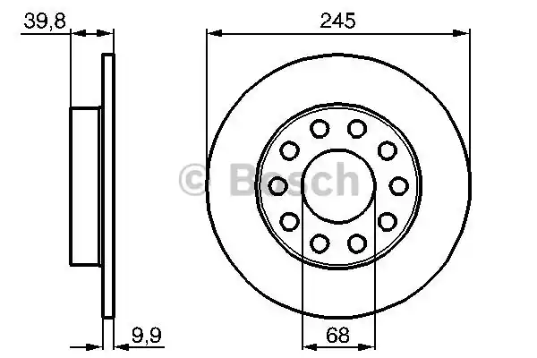Δισκόπλακες AUDI 80 1991 - 1995 ( 8C ) ( B4 ) BOSCH 0 986 478 986