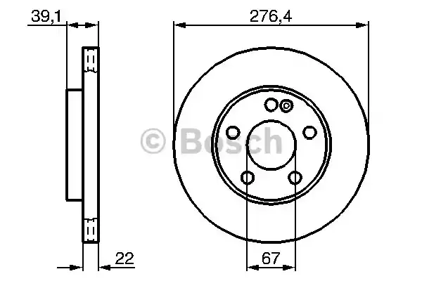 Δισκόπλακες MERCEDES A CLASS 2004 - 2008 ( W169 ) BOSCH 0 986 479 186