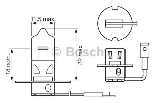 Λυχνία προβολέα ομίχλης TOYOTA STARLET 1996 - 1999 ( EP90/1 ) BOSCH 1 987 302 038