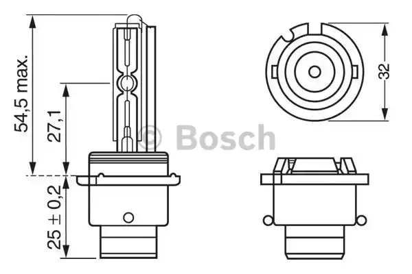 Λυχνία προβολέα NISSAN QASHQAI 2007 - 2010 ( J10 )( JJ10 ) BOSCH 1 987 302 903