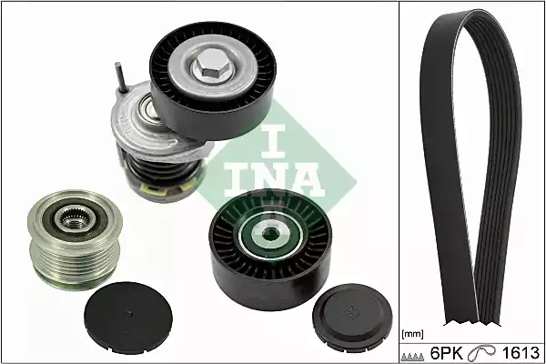 Σετ ιμάντων poly-V AUDI A4 2005 - 2008 ( 8E )( 8H ) INA 529 0003 10