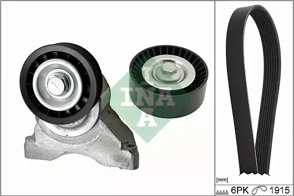 Σετ ιμάντων poly-V FORD FOCUS 2002 - 2004 ( MK1B ) INA 529 0007 10