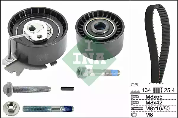 Σετ οδοντωτού ιμάντα PEUGEOT 206 2000 - 2008 ( CC ) INA 530 0379 10