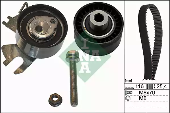 Σετ οδοντωτού ιμάντα FORD MONDEO 2007 - 2011 ( Mk4a ) INA 530 0558 10