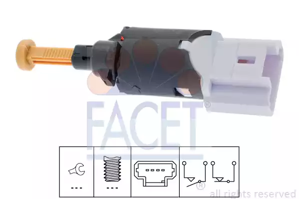 Διακόπτης Φλάς-Φώτων PEUGEOT 206 2000 - 2008 ( CC ) FACET 7.1197