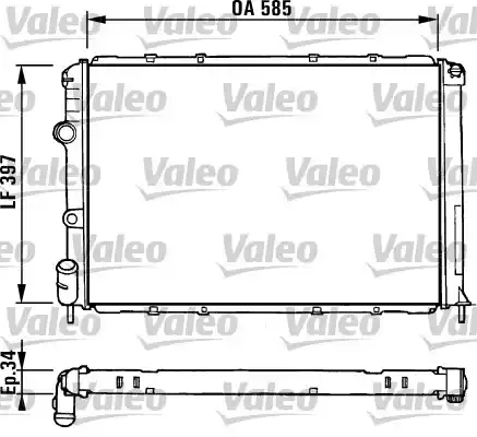 Ψυγείο Νερού RENAULT MEGANE 1996 - 1998 VALEO 731380
