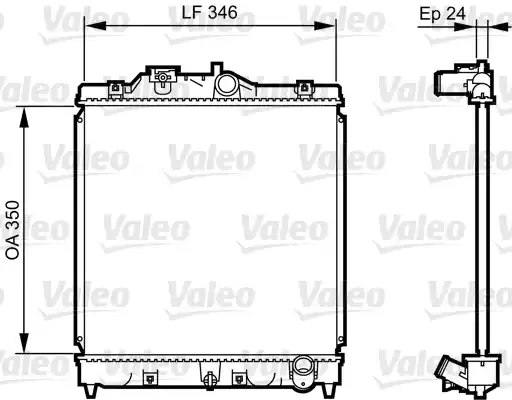 Ψυγείο Νερού HONDA CIVIC 1992 - 1995 ( EG / H / J ) VALEO 731434