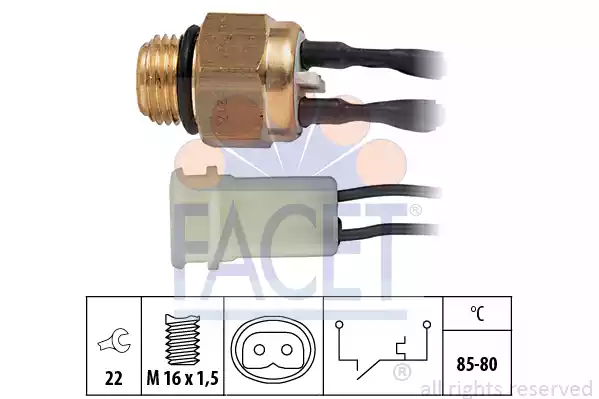 Θερμικός Διακόπτης, Βεντιλατέρ Ψυγείου MITSUBISHI LANCER 1992 - 1995 ( CB ) FACET 7.5217
