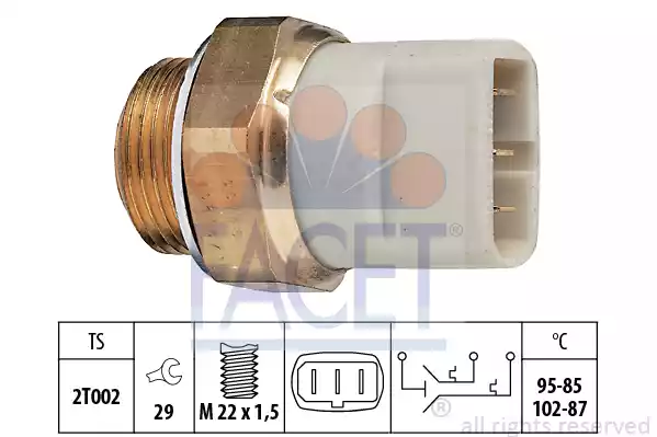 Θερμικός Διακόπτης, Βεντιλατέρ Ψυγείου VW POLO 1982 - 1990 ( 86C - 80 ) FACET 7.5605