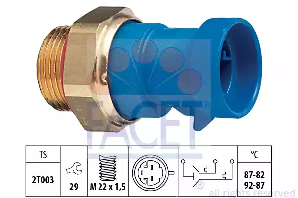 Θερμικός Διακόπτης, Βεντιλατέρ Ψυγείου FIAT BRAVA 1995 - 2003 ( 182 ) FACET 7.5642