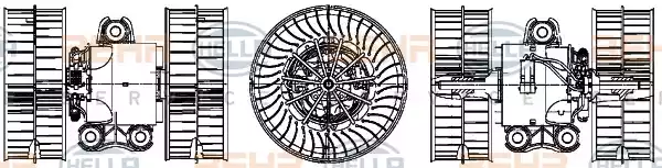 Ανεμιστήρας Καλοριφέρ Εσω MERCEDES VIANO 2004 - 2010 ( W639 ) HELLA 8EW 009 158-181